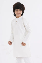 Boy's Panjabi (8-11Y) (White)